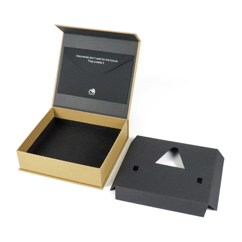 Custom Brand Logo Kraft Paper Magnetic Flip-Top Product Packaging Box Crown Win Packaging Manufacturer