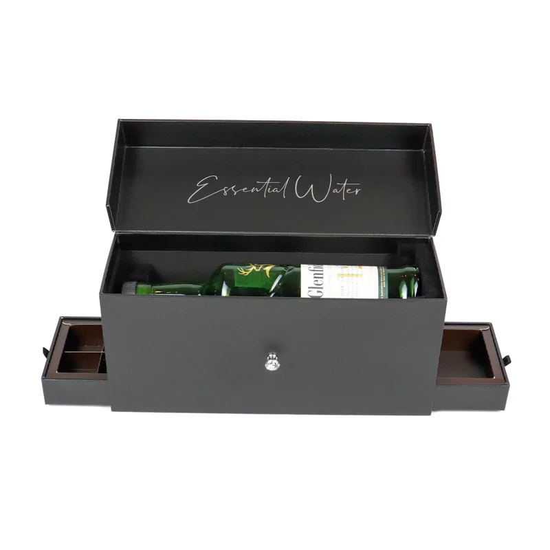 Customizable Creative Design Wine Packaging Box with Drawer Crown Win Packaging Factory