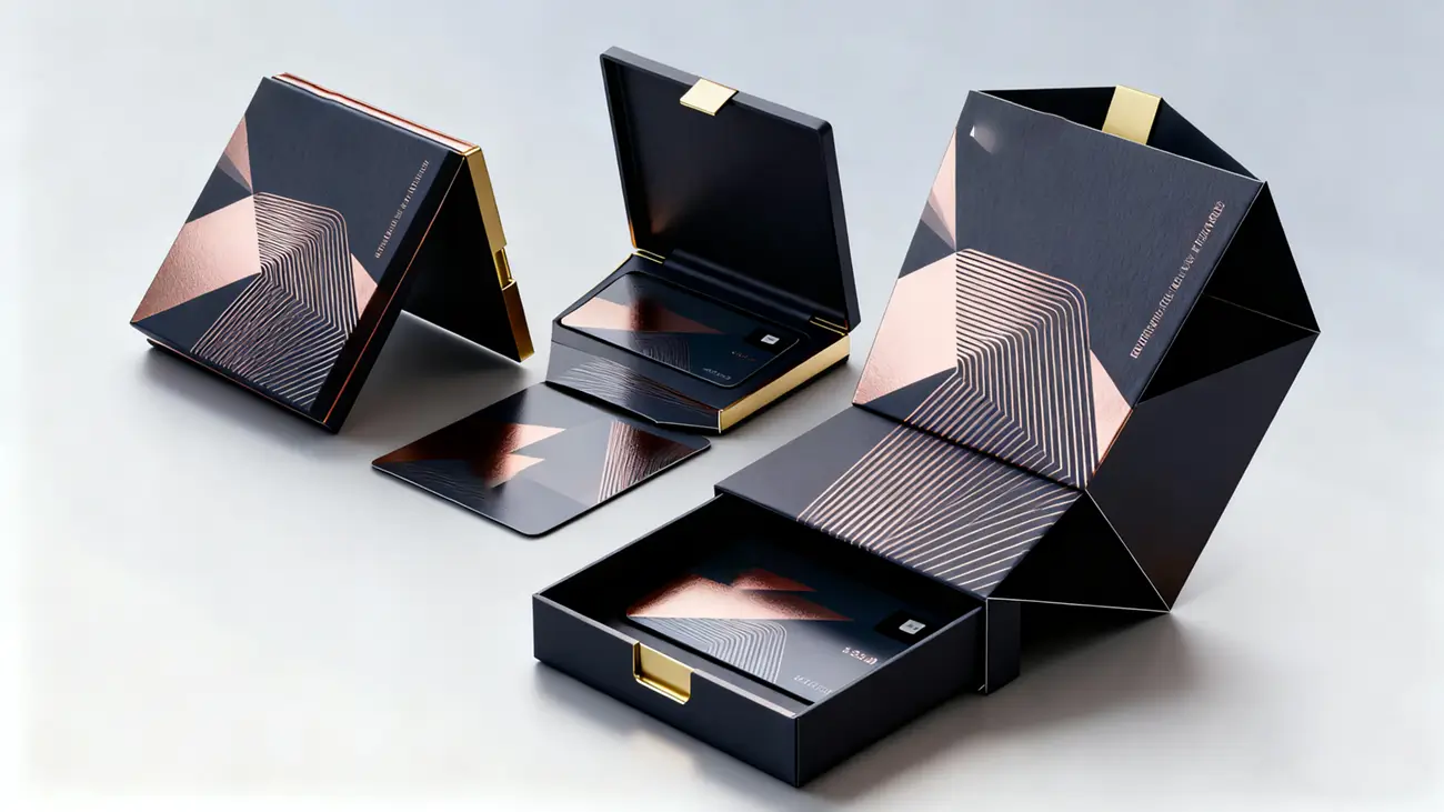 Credit card boxes in various styles