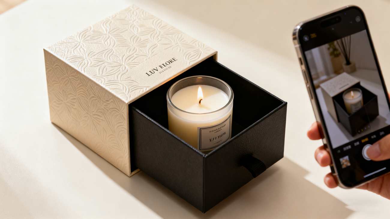 Drawer style packaging box