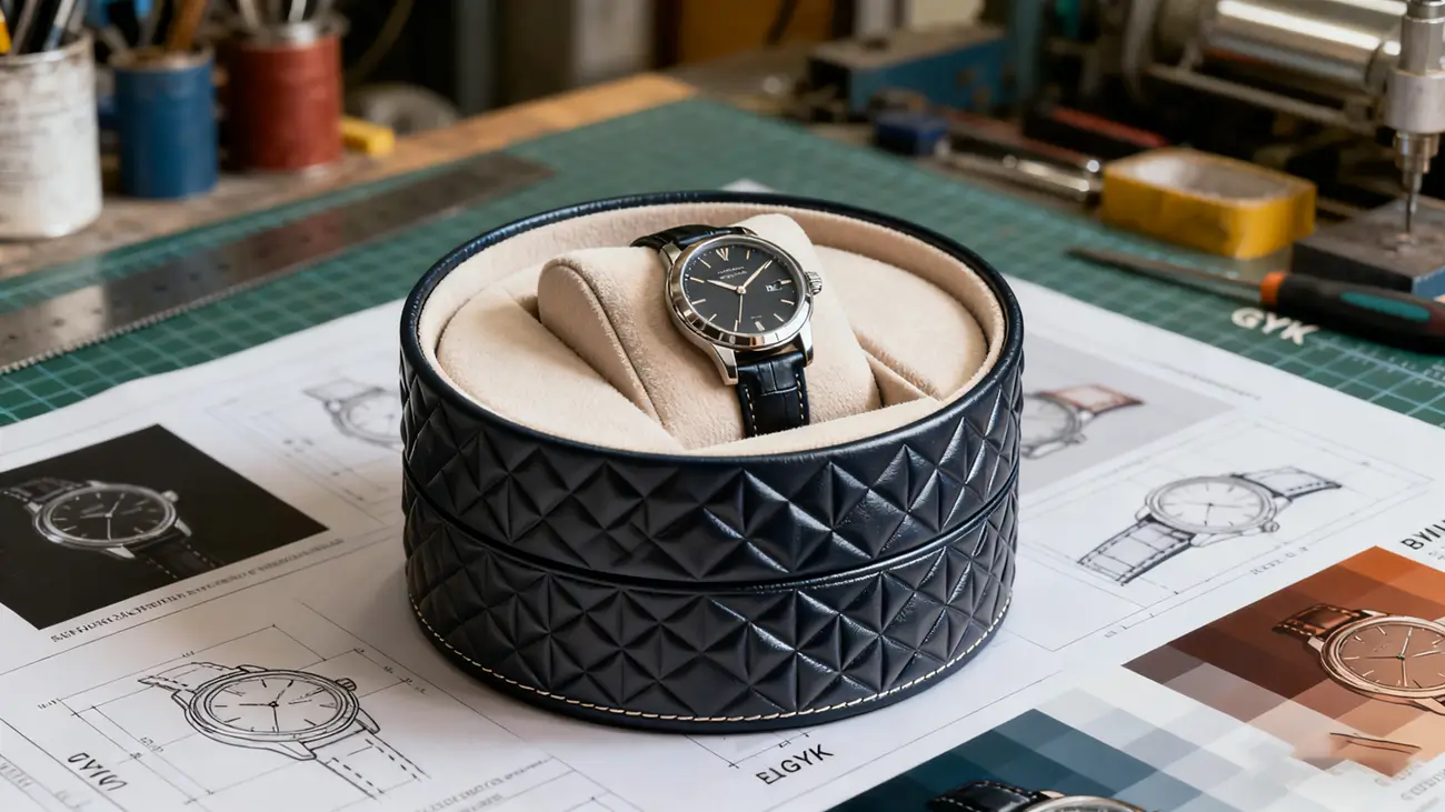 Round jewelry watch box