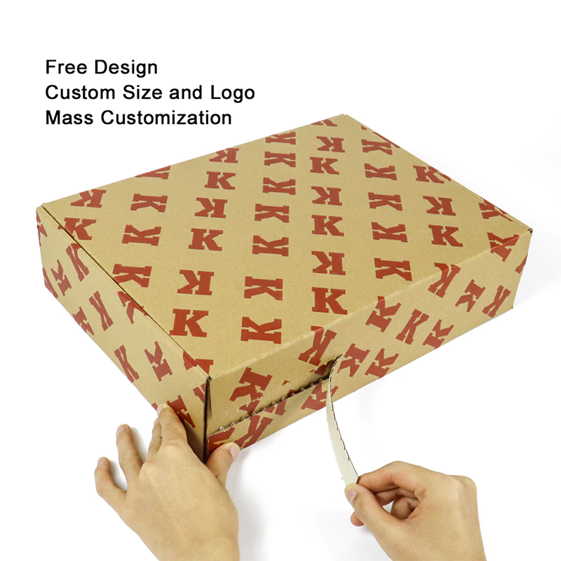 Custom company logo printed rigid display kraft mailer box Crown Win packaging manufacturer
