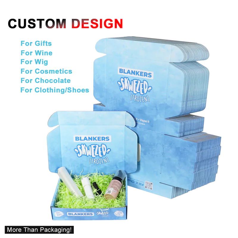 Wholesale bespoke custom designed color cardboard shipping boxes with logo Crown Win Factory