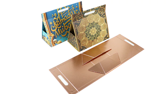 Custom triangle folding box packaging