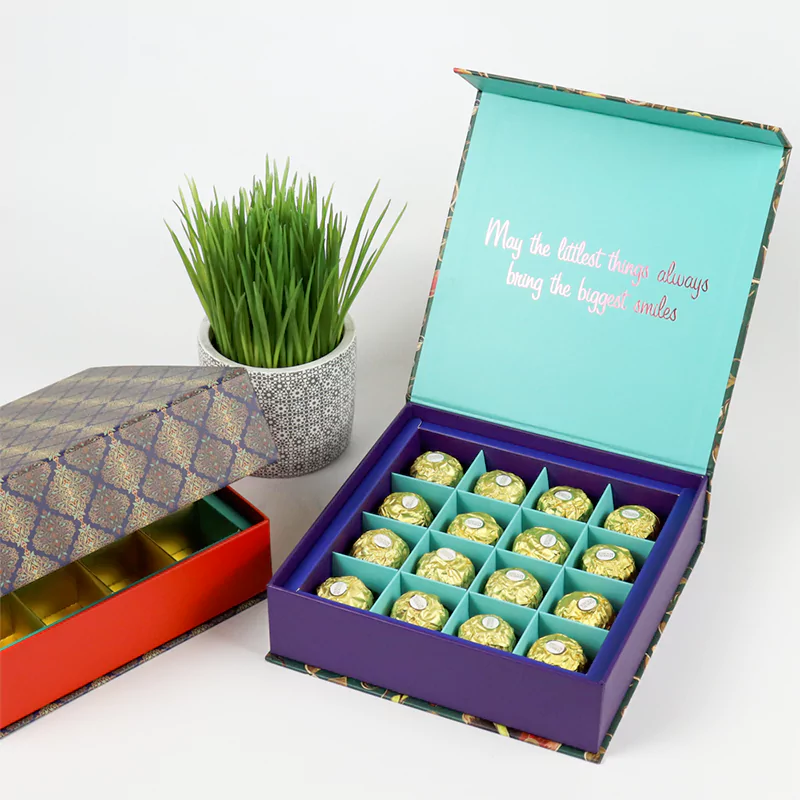 Customizable printed valentines cardboard empty chocolate boxes with inserts Crown Win Factory