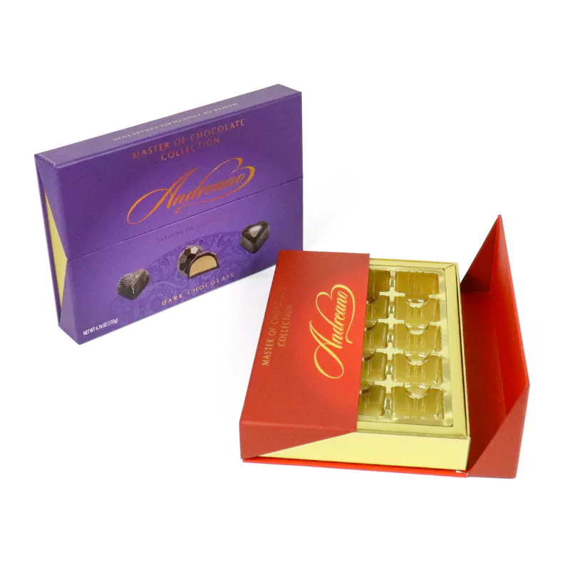 Double door chocolate packaging box