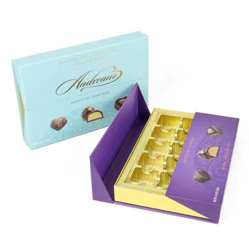 Double door chocolate packaging box