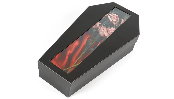 coffin shaped packaging boxes