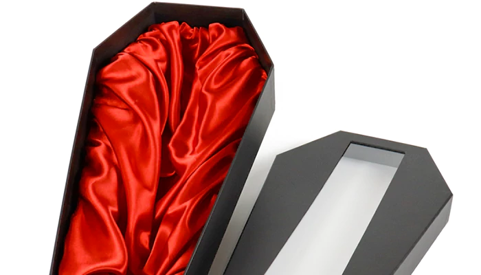 coffin shaped packaging boxes