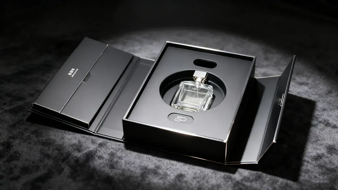 Double-door perfume packaging box