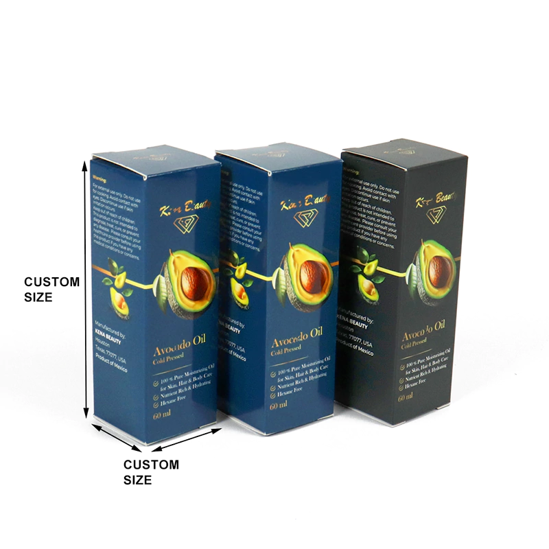 Customized moisturizing oil packaging box