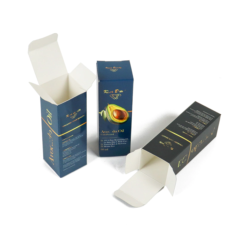Personalised custom tuck end packaging box for moisturizing oil Crown Win Packaging Manufacturer