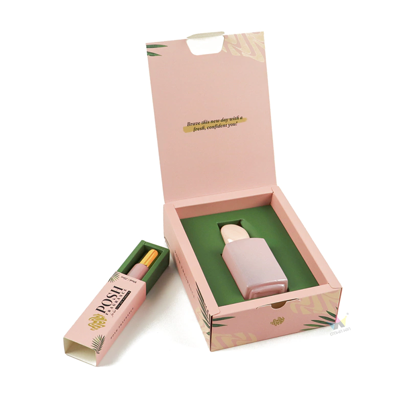 Custom printed coated paper perfume fragrance packaging folding boxes Crown Win Packaging Manufacturer