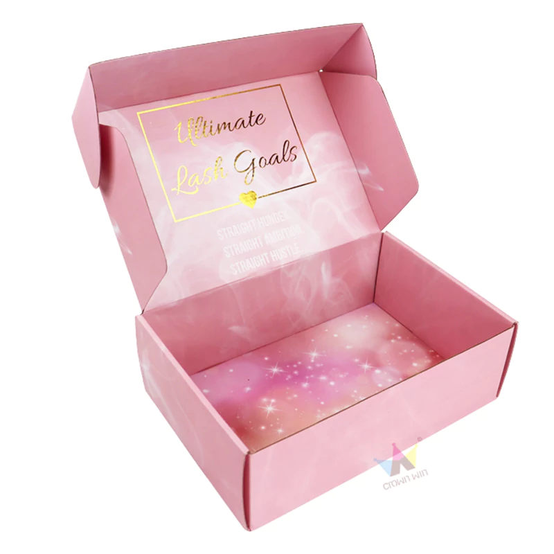 Personalized custom size colored corrugated mailer boxes with logo Crown Win Packaging Supplier