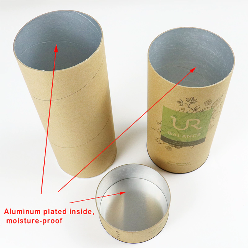 Custom round kraft box packaging moisture-proof round cylinder box manufacturer
