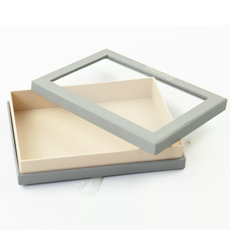 Personalized Design Cover Lid Packaging Custom Gift Box With Clear Lid
