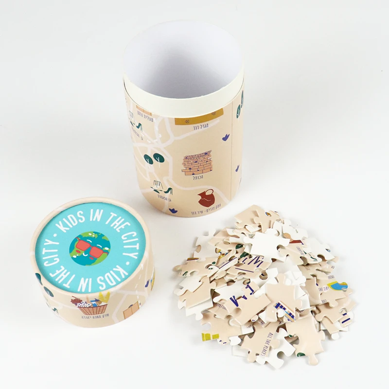 Customized 100 Pieces Jigsaw Puzzle Subscription Box Toy Packaging Puzzle Storage Box Supplier