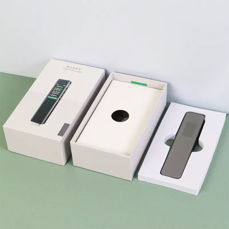 Lid And Base Design Electronic Products Packaging Custom Recording Pen Box Wholesale