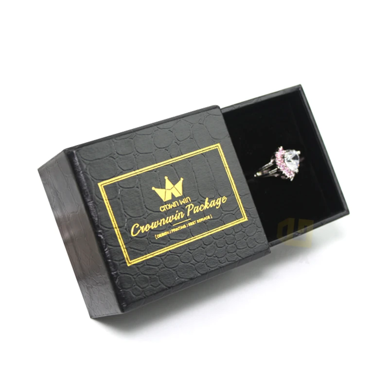 Luxury Design Paper Packaging Custom Drawer Style Jewelry Box Wholesale