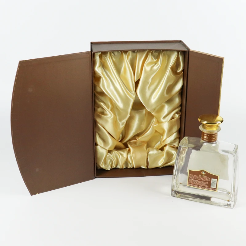 Unique Design Book Shape Magnetic Closure Custom Double Door Wine Box Wholesale