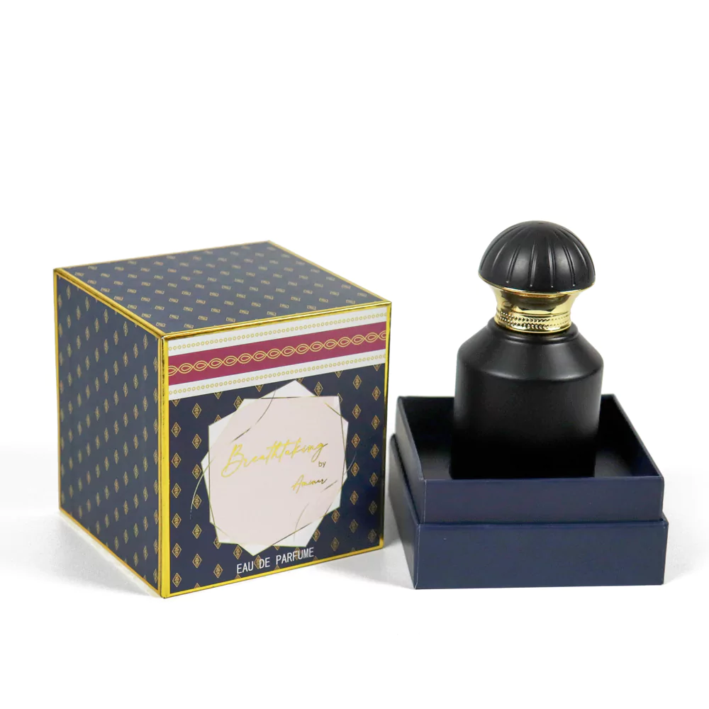 New Design Recyclable Essential Oil Skincare Bottle Cardboard Box Custom Printed Lid and Base Perfume Packaging Box Crown Win Factory