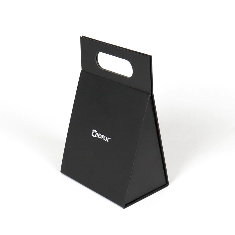 OEM Custom Size Recyclable Cardboard Cosmetics Packaging Box Portable Triangle Magnetic Gift Box Crown Win Factory