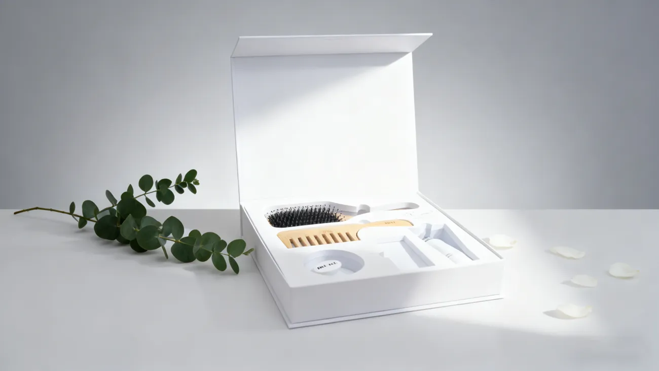 Customized paper magnetic hair care kit box