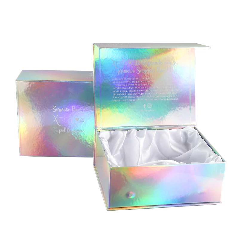 OEM custom luxury holographic magnetic packaging box wholesale manufacturer