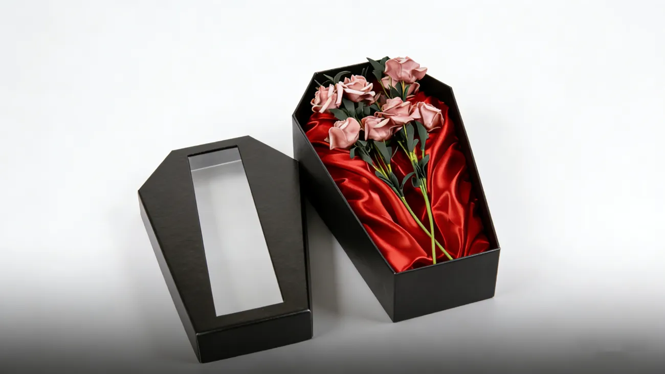 Customized coffin shaped packaging box