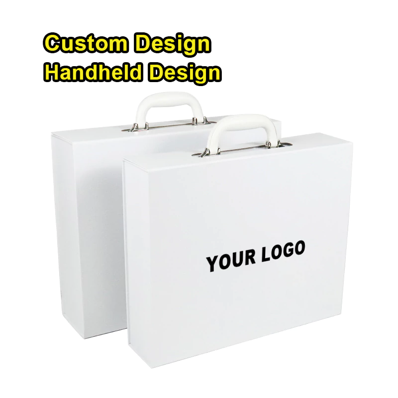 Custom magnetic foldable collapsible packaging boxes with handle manufacturer
