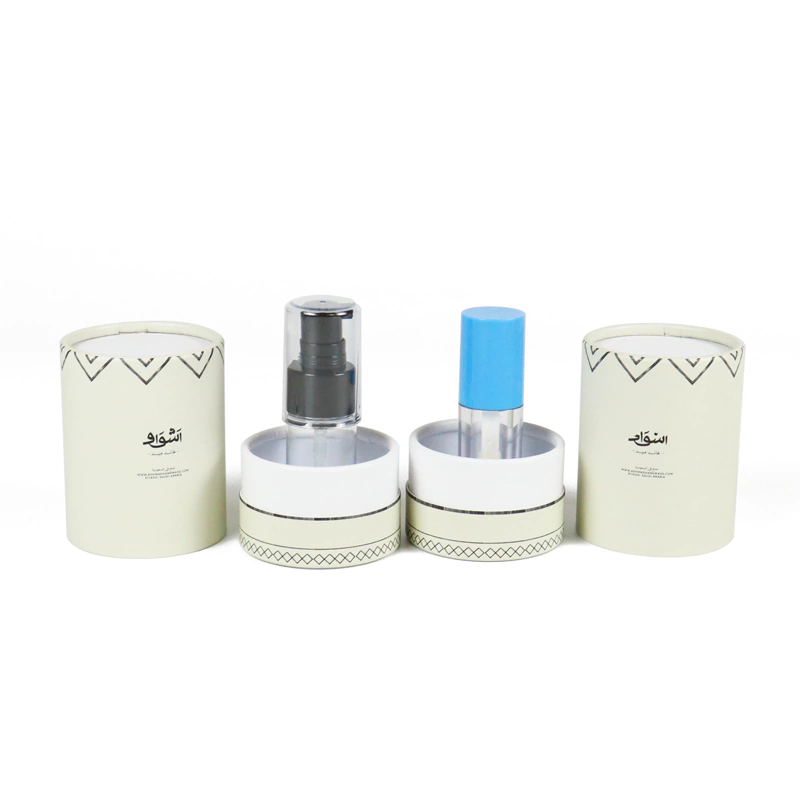 Custom design round paper perfume packaging boxes manufacturer 