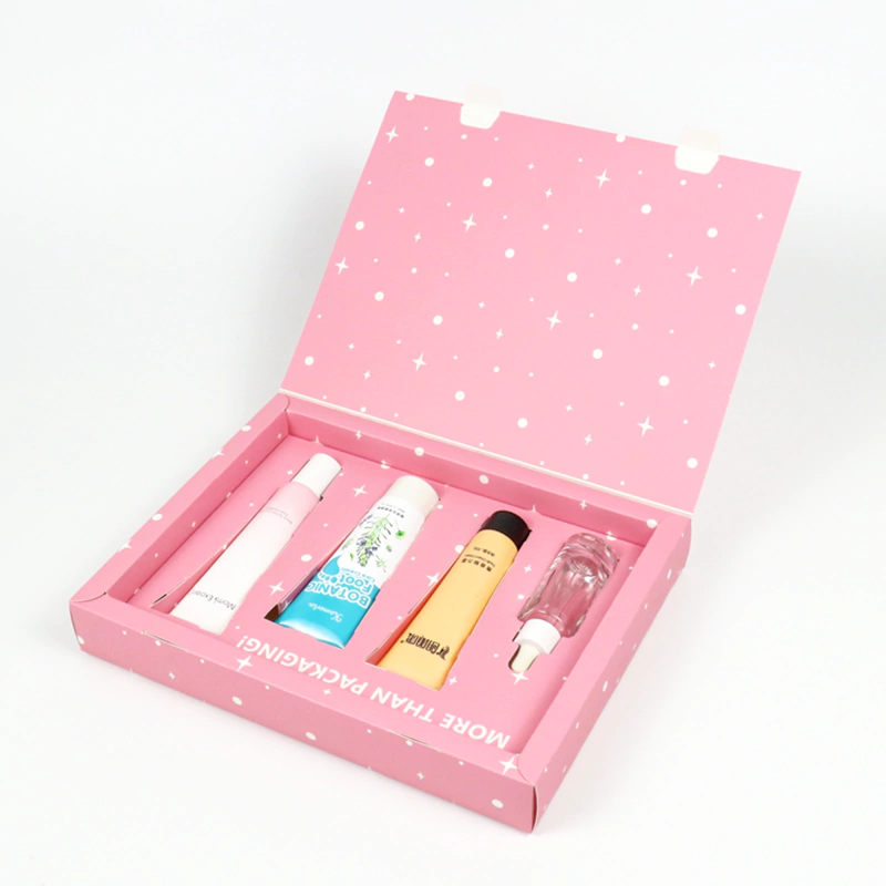 Custom printing creative collapsible skincare set packaging box manufacturer