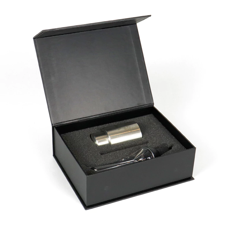 Custom design vacuum wine bottle stopper packaging box pourer gift box manufacturer