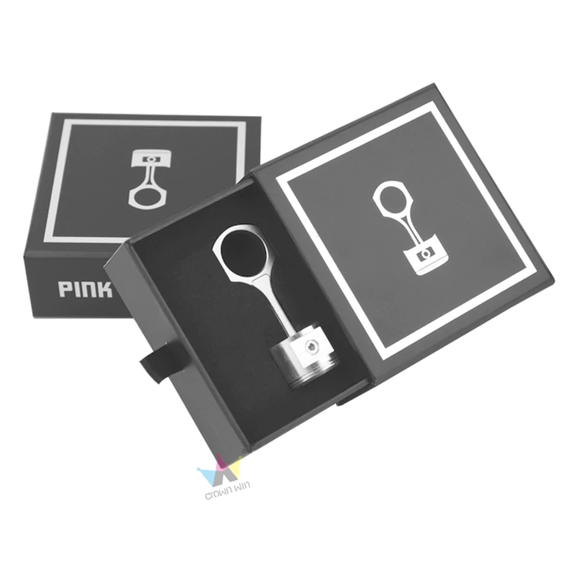 Custom printing brand car keychain gift packaging boxes manufacturer