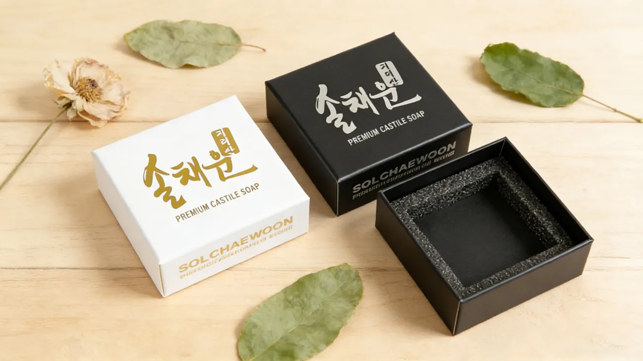 Customized handmade soap packaging box2
