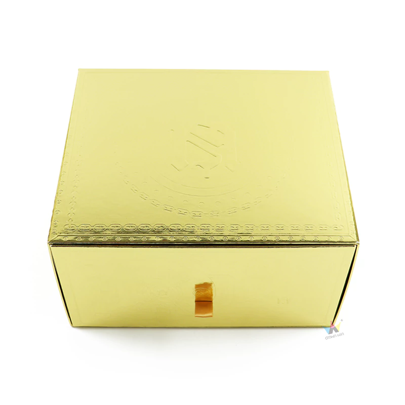 custom gold paper packaging box