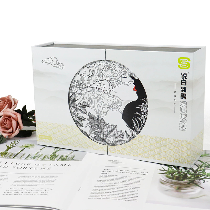Customized hair care set packaging gift box hair conditioner shampoo packaging box manufacturer