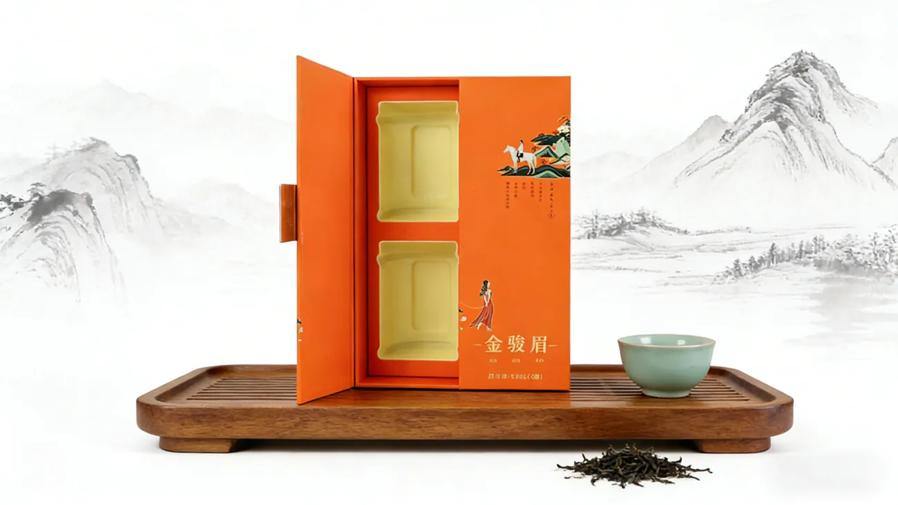 double door tea packaging gift box
