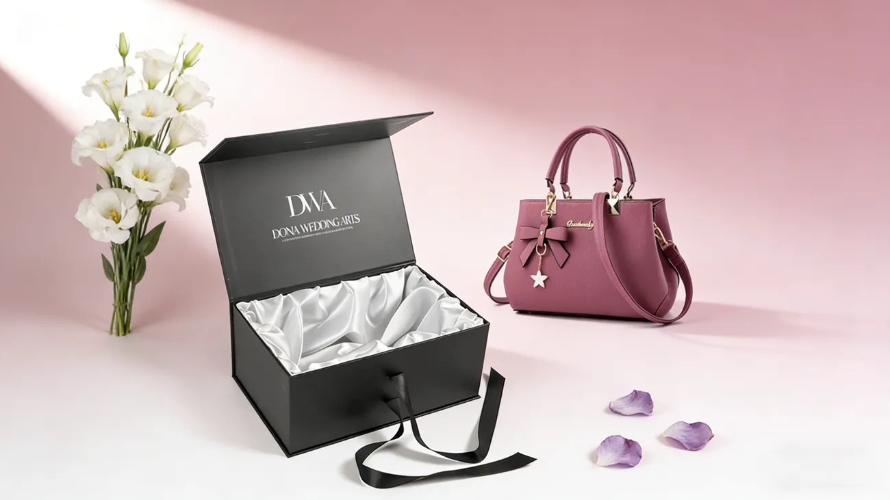 Using Crown Win environmentally friendly custom magnetic handbag packaging box: enhancing your brand image