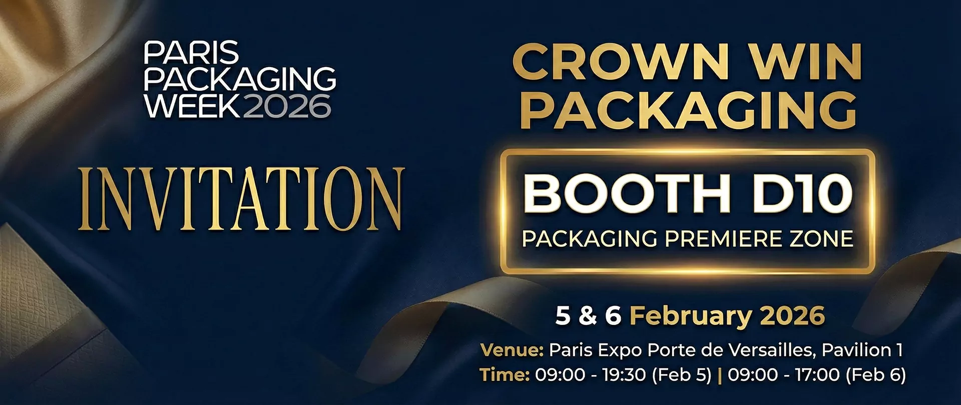 Crown Win Packaging Manufacturer | Paris Packaging Week | Paris Packaging Premiere Zone