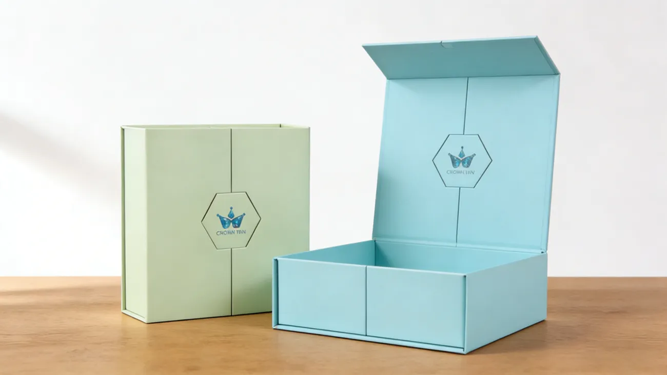 innovative sliding double door magnetic suction packaging box