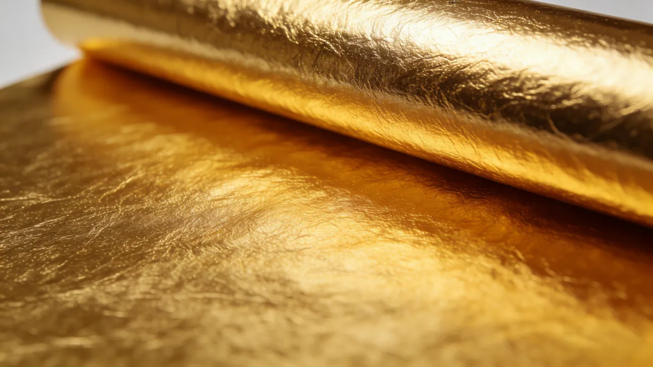 Close-up of the texture and luster of anti-oxidation hot stamping paper