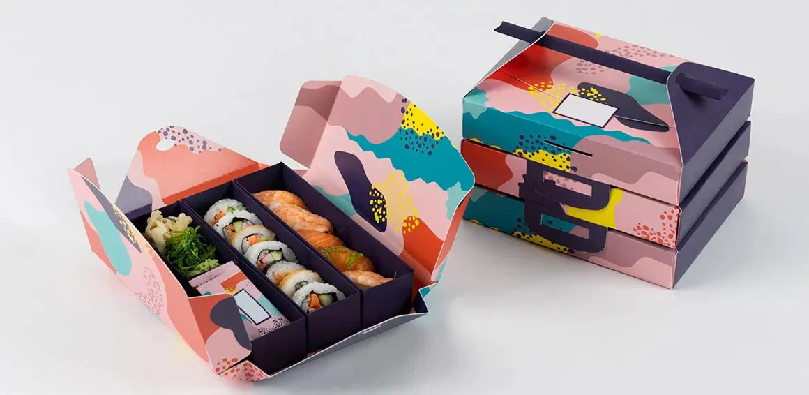 Custom food-grade paper boxes for pastries and baked goods from Crown Win Box packaging manufacturer, featuring a clean design and food safety certification.