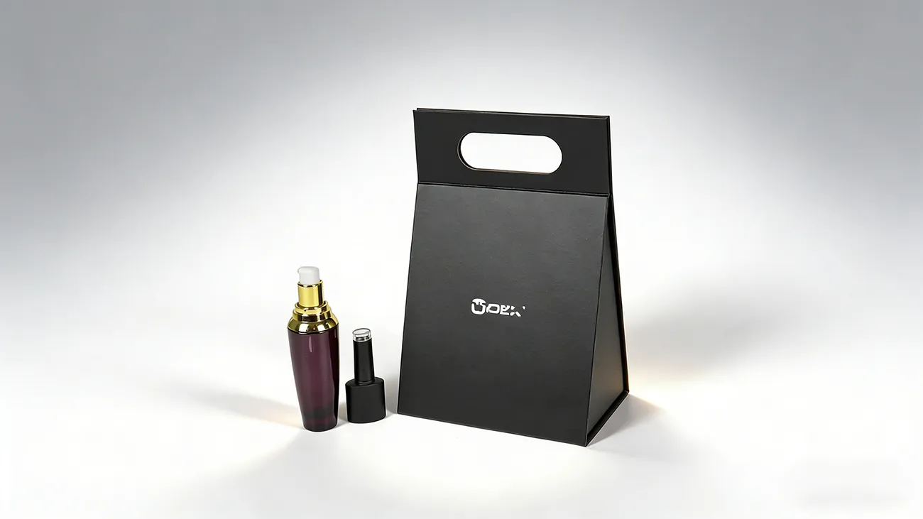 Custom recyclable triangular magnetic cosmetic packaging boxes manufactured by Crown Win Packaging Manufacturer – luxurious, sustainable, and uniquely styled for beauty brands