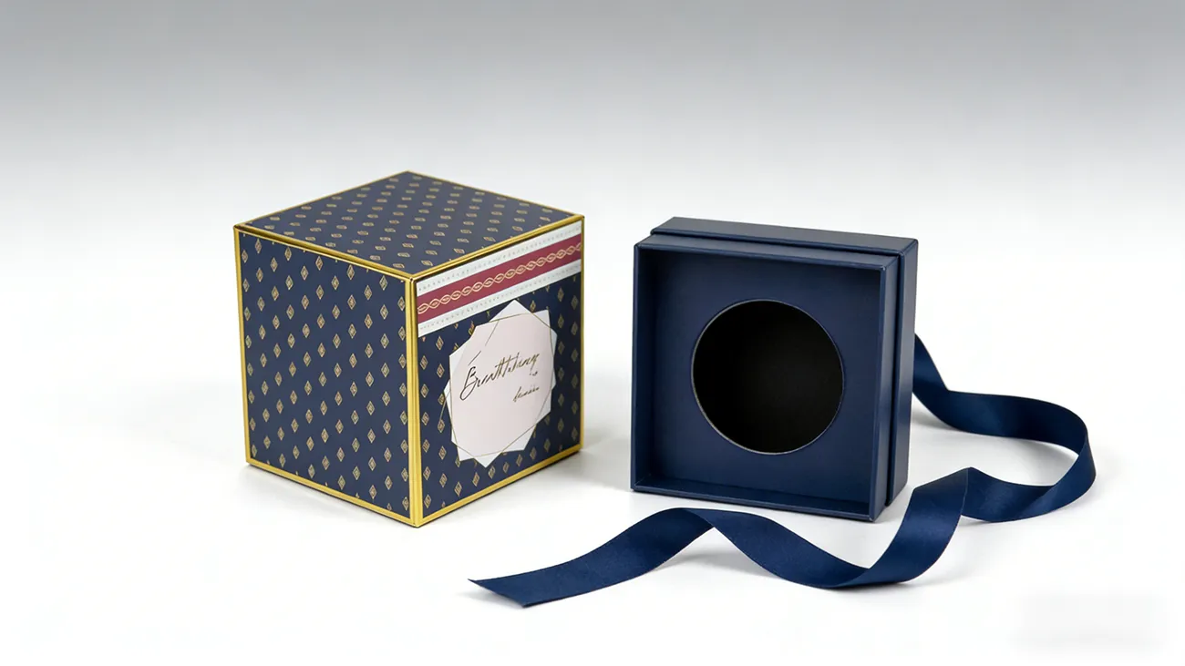 Custom recyclable perfume packaging box by Crown Win Box