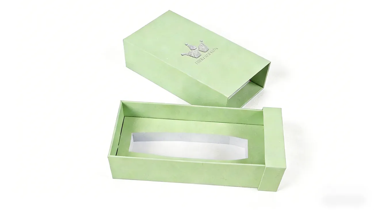 Custom Colorful Coated Paper Drawer Perfume Box with Hard EVA Insert - Crown Win Luxury Packaging