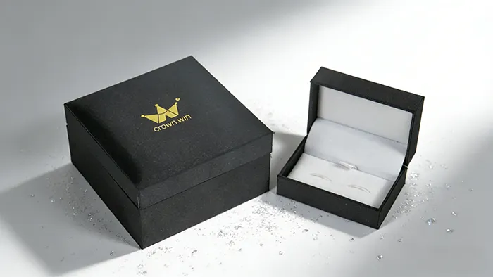 Custom Crown Win Hot Stamped Logo Jewelry Packaging Boxes: Elevate Your Jewelry Brand Image
