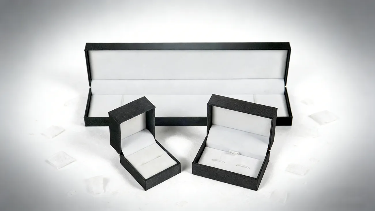 Custom Luxury Hot Stamped Logo Jewelry Packaging Boxes | Crown Win Packaging Box Manufacturer