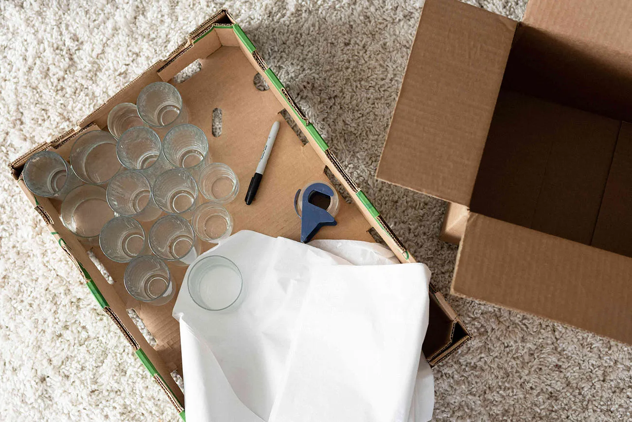 printable corrugated paper partition for multiple glass products