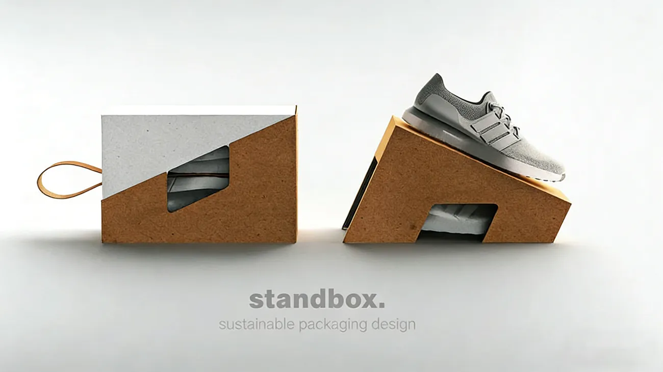 Modular reusable paper shoe box designed specifically for footwear brands